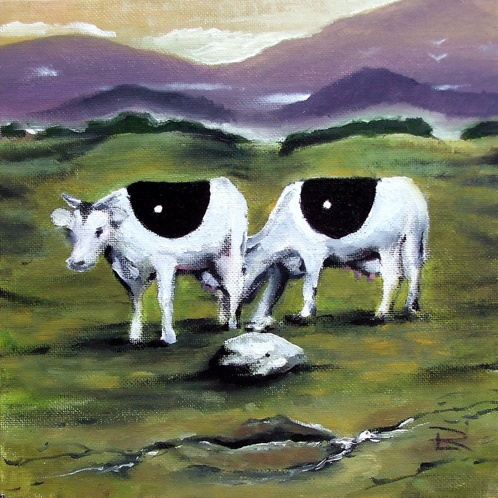 "Pasture Eyes" by Todd Loyal Rose 2023 Oil on Panel 8 x 8 in.
