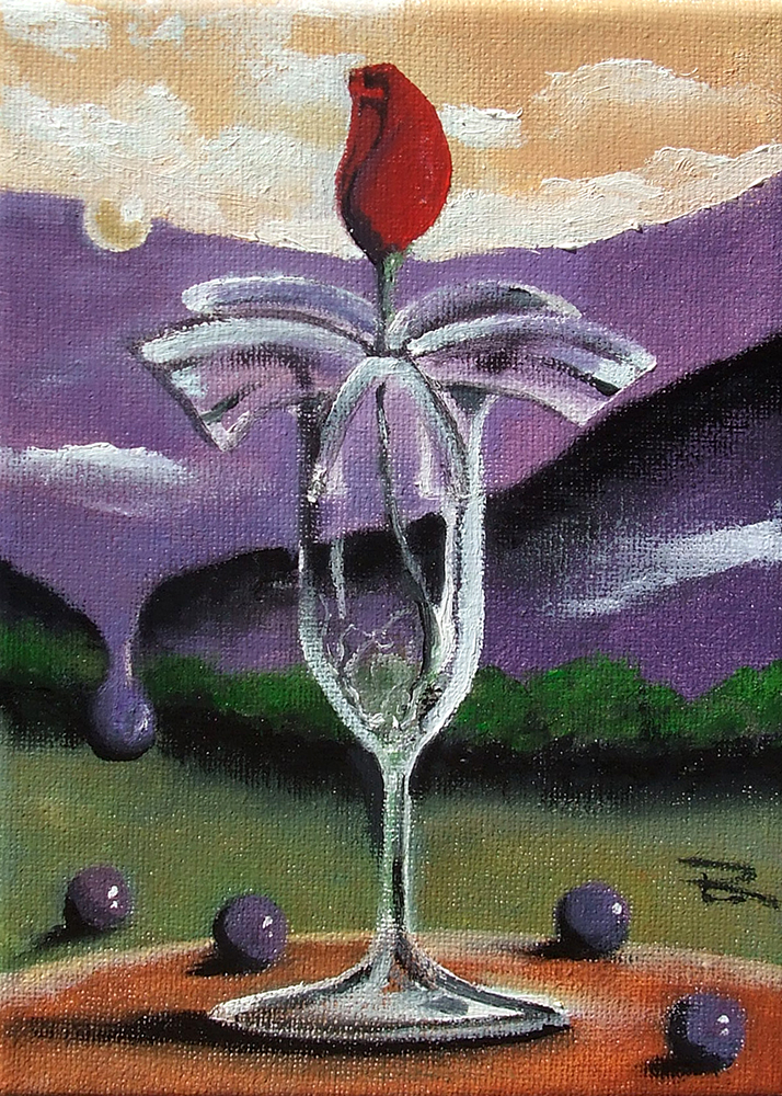 "Bouquet" 2023 by Todd Loyal Rose 5x7" Oil on Panel