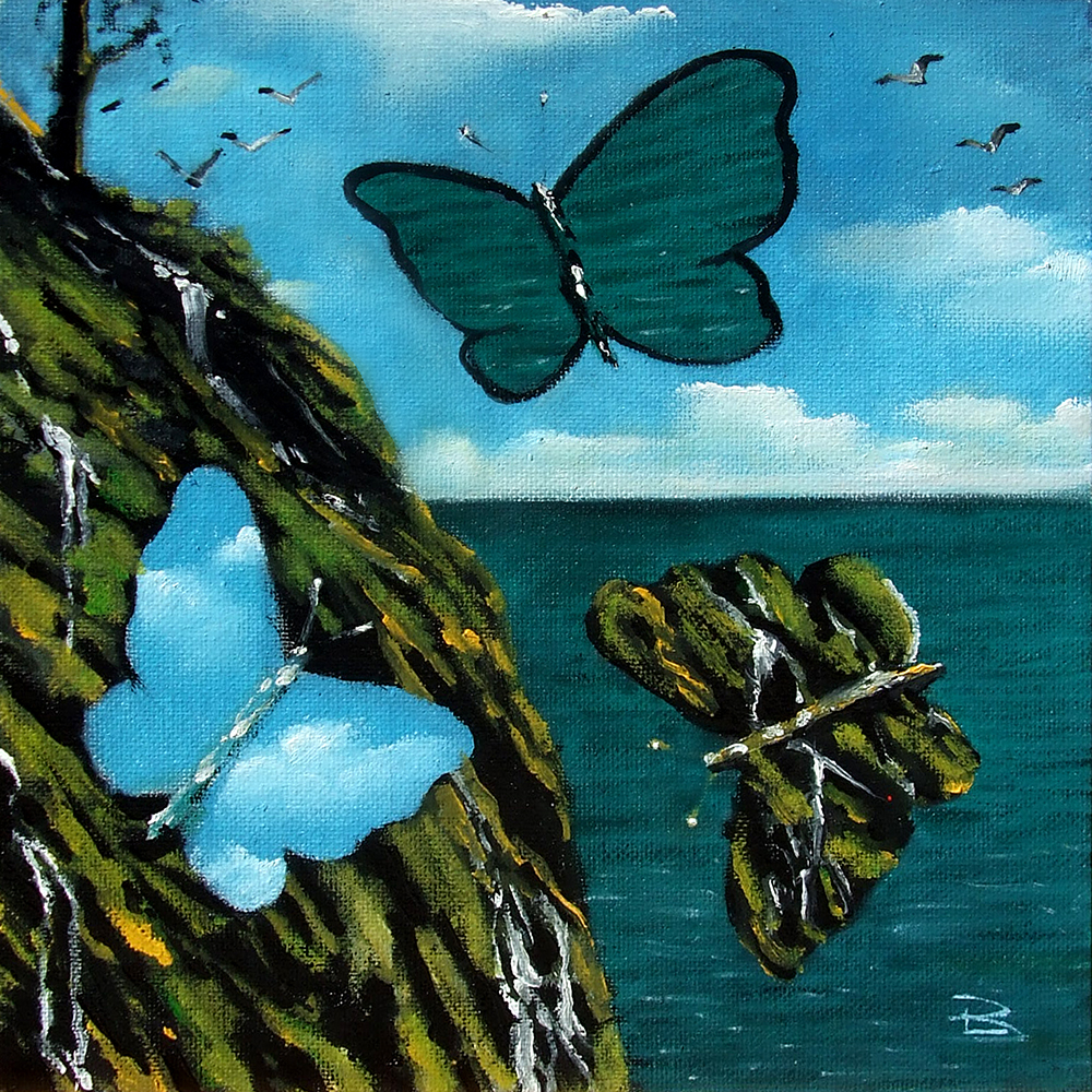 "Coastal Change" 2023 by Todd Loyal Rose 8x8" Oil on Panel
