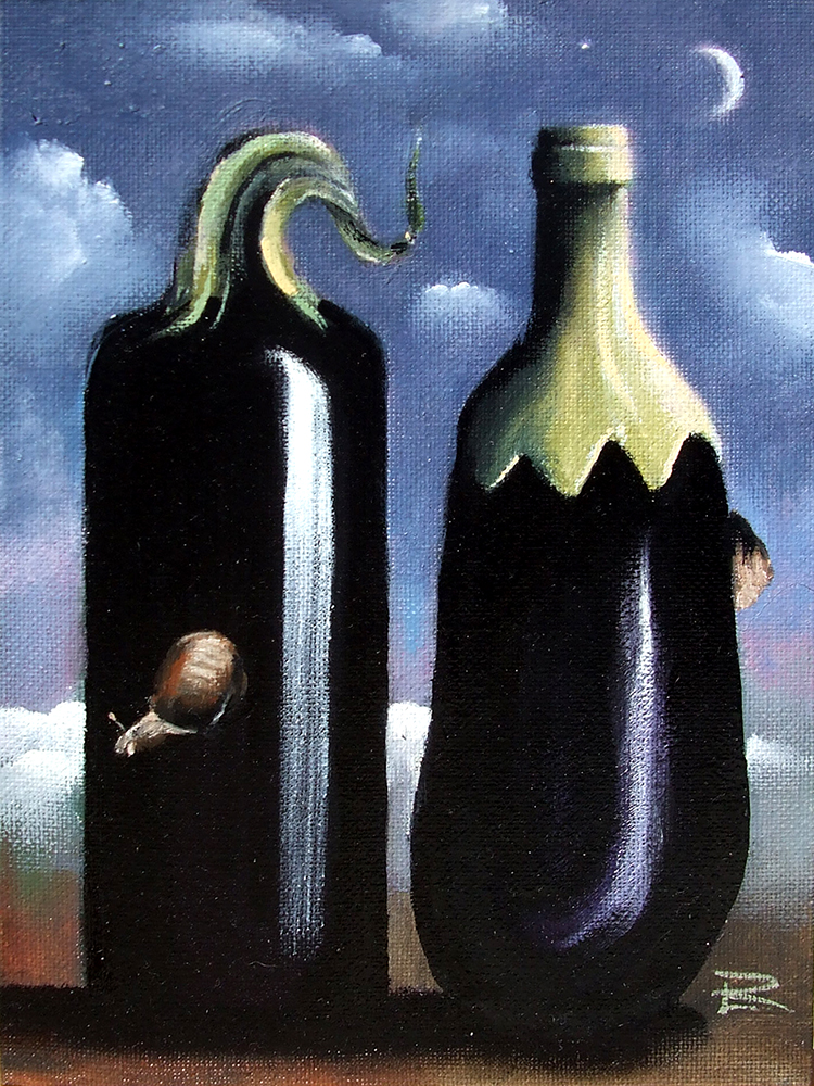 "Growing Similarities" 2023 by Todd Loyal Rose 6"x8" Oil on Panel