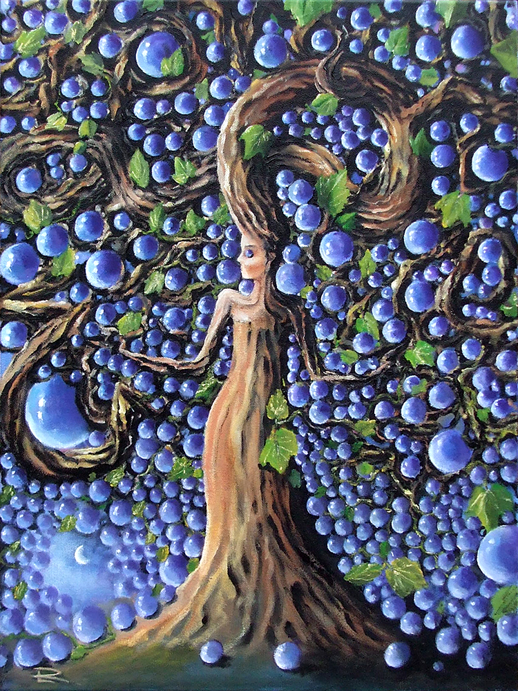 'D'Vine' 2023 by Todd Loyal Rose 18x24" Oil on canvas