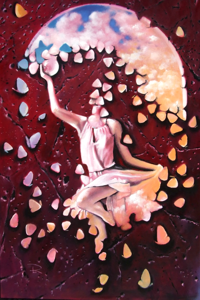 'Gift Of Light' by Todd Loyal Rose o/c 2025 24x36in.